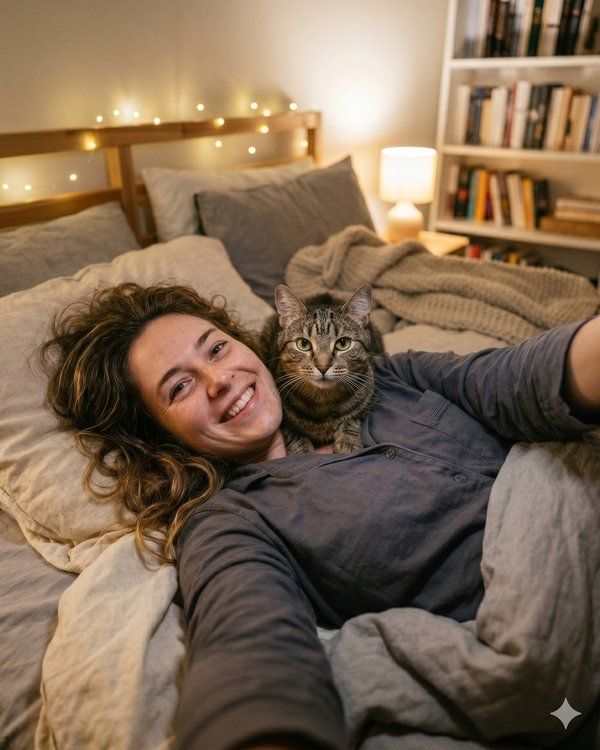 Bri with her cat